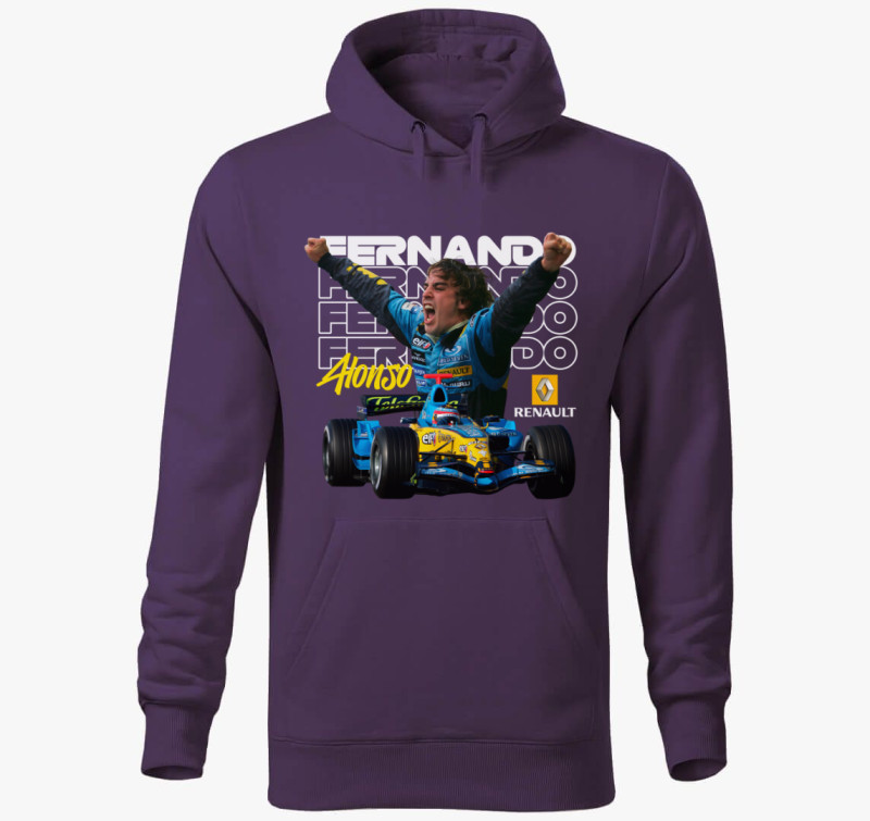 Alonso F1 kapucnis pulóver — Lila