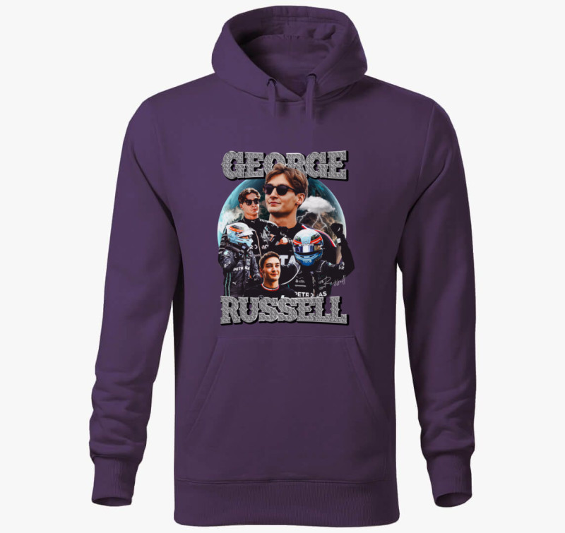 George Russel Válogatás kapucnis pulóver — Lila