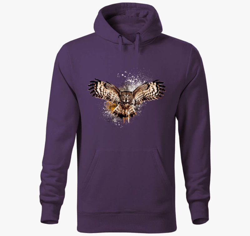 Bagoly kapucnis pulóver — Lila