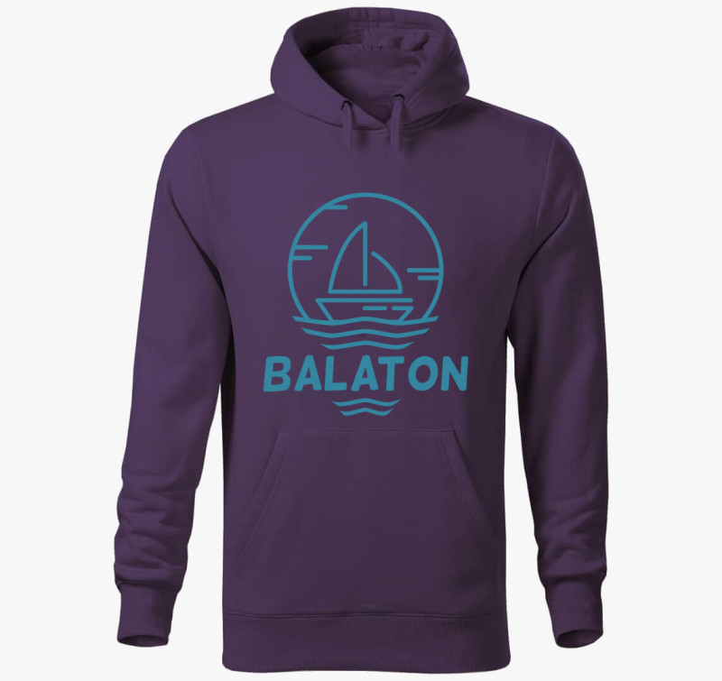 Világoskék Balaton kapucnis pulóver — Lila