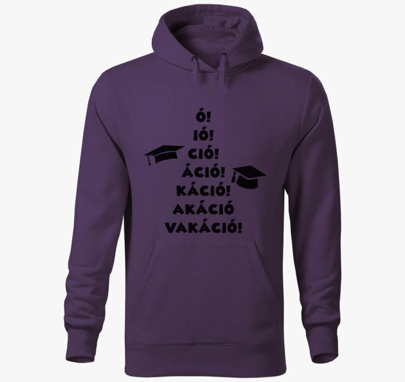 Vakáció kapucnis pulóver — Lila