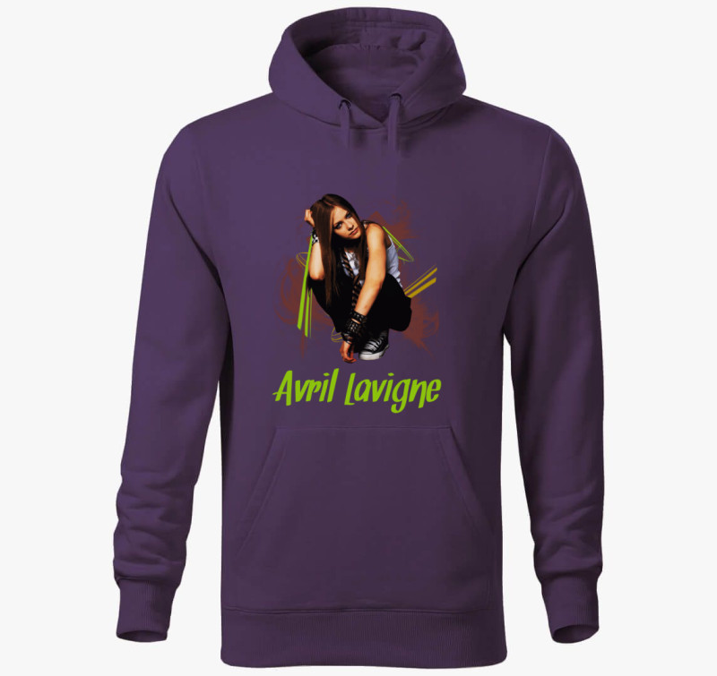 Avril lavigne 2 kapucnis pulóver — Lila