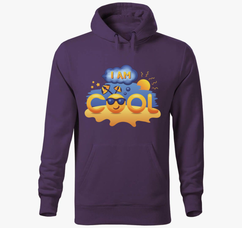 Cool kapucnis pulóver — Lila
