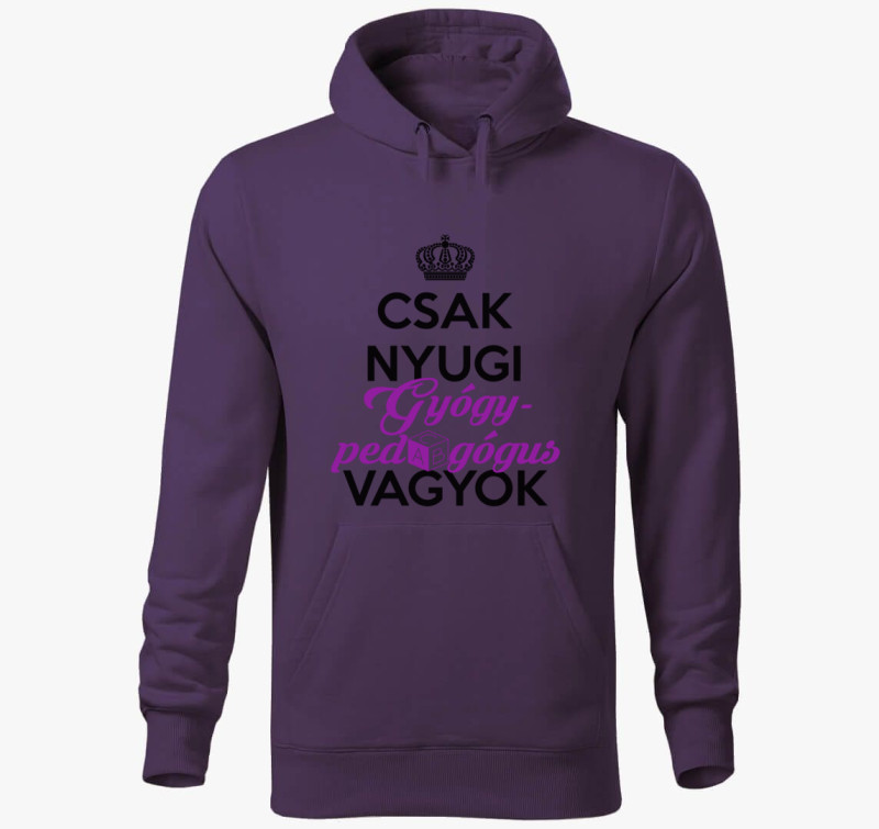 Gyógypedagógus kapucnis pulóver — Lila