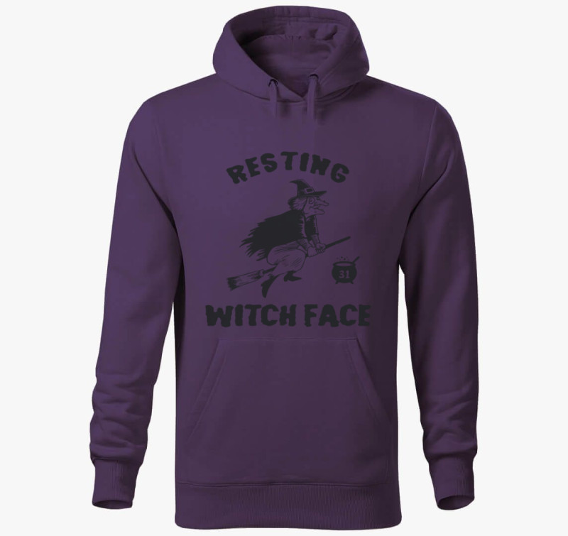 Resting Witch Face kapucnis pulóver — Lila