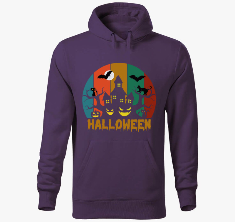 Halloweeni éjszaka kapucnis pulóver — Lila