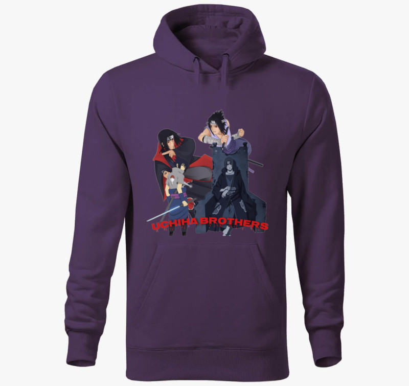 Uchiha brothers kapucnis pulóver — Lila