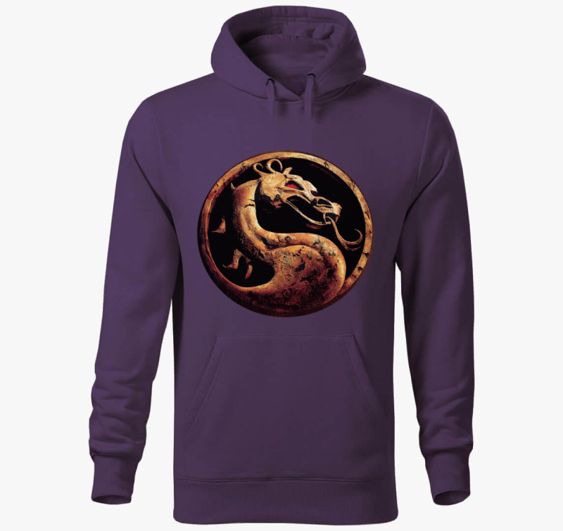 Mortal kombat 1995 mintájú kapucnis pulóver — Lila