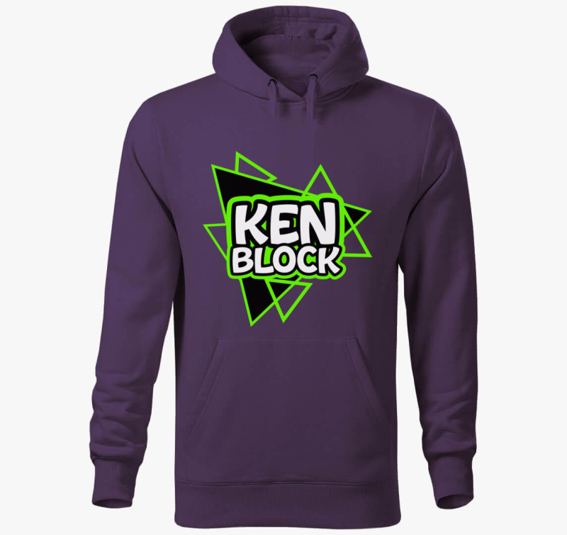 Ken Block feliratú kapucnis pulóver — Lila
