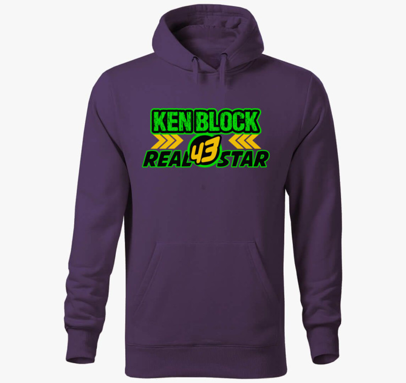 Ken Block real star kapucnis pulóver — Lila