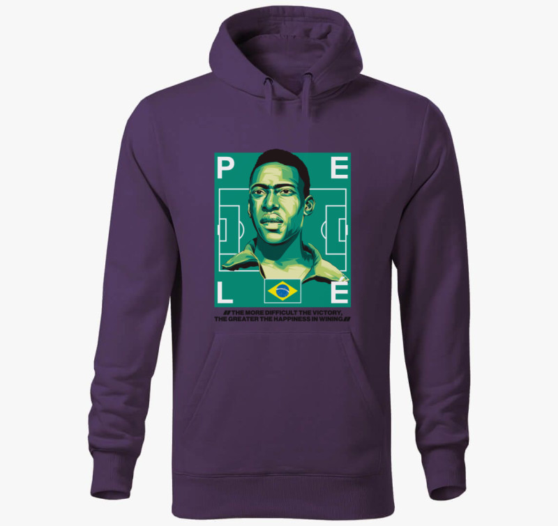 Pelé kapucnis pulóver — Lila