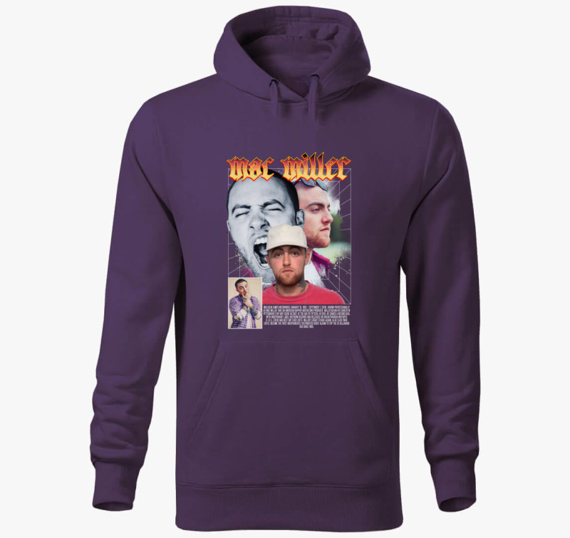 Mac Miller kapucnis pulóver — Lila
