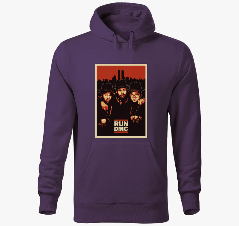 Run DMC plakát kapucnis pulóver — Lila