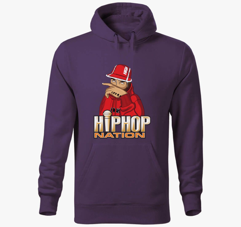 Hip-Hop Nation 2.0 kapucnis pulóver — Lila