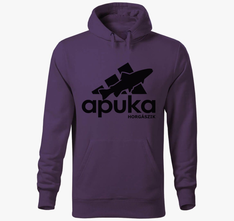 Apuka horgászik márkás kapucnis pulóver — Lila