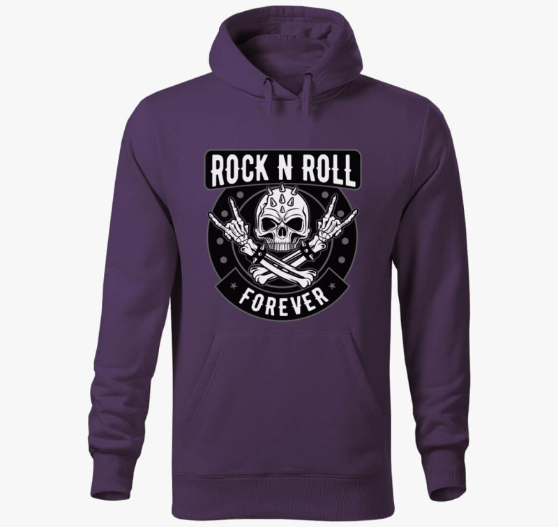 Rock'N Roll Forever kapucnis pulóver — Lila