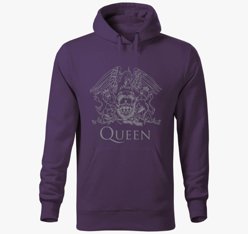Queen logo kapucnis pulóver — Lila