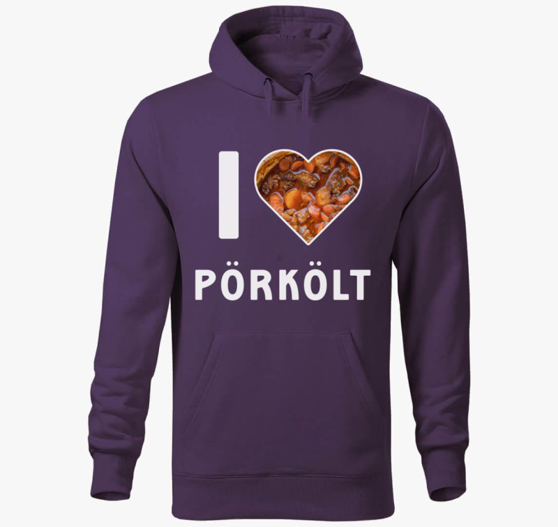 I love pörkölt kapucnis pulóver — Lila