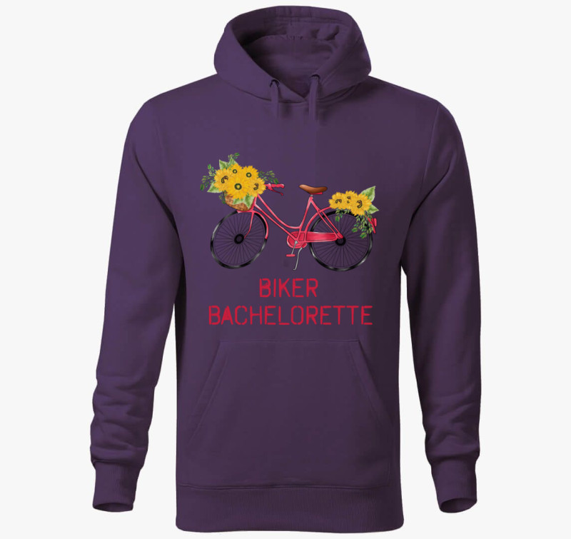 Biker Bachelorette kapucnis pulóver — Lila
