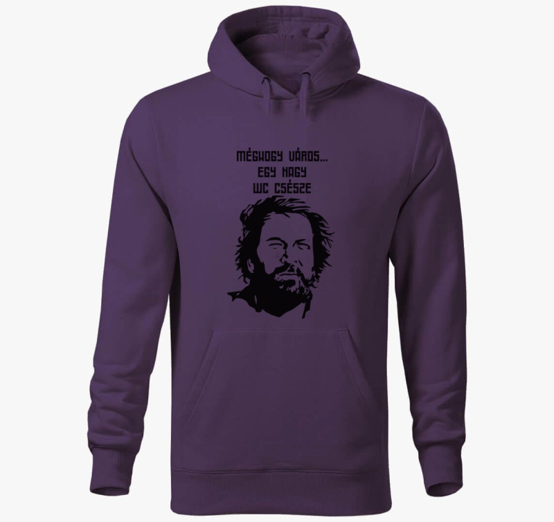 Bud Spencer a város egy WC kapucnis pulóver — Lila
