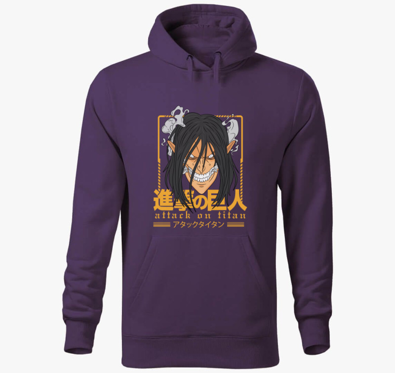 Attack on Titan - Eren Yeager mint titán kapucnis pulóver — Lila
