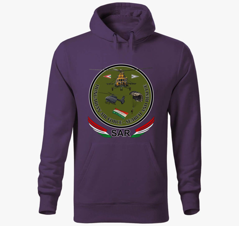 Search And Rescue HUNAF kapucnis pulóver — Lila