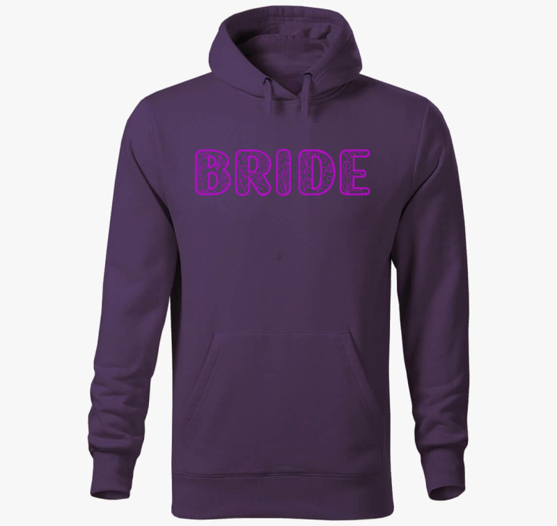 Bride virágos pink kapucnis pulóver — Lila