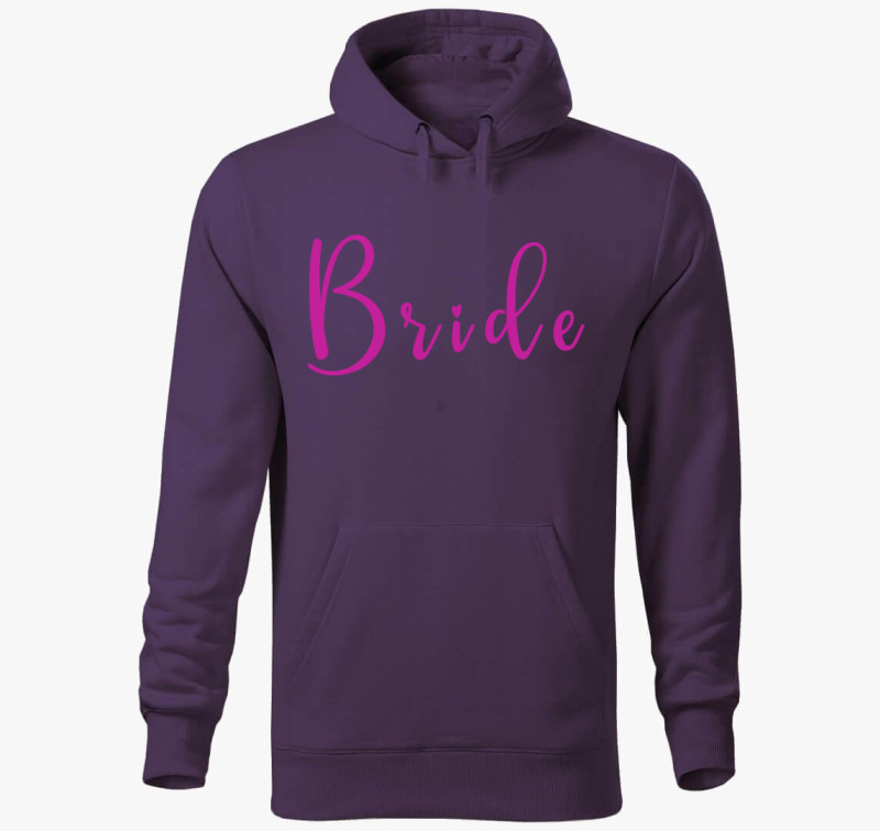 Bride pink szivecske kapucnis pulóver — Lila
