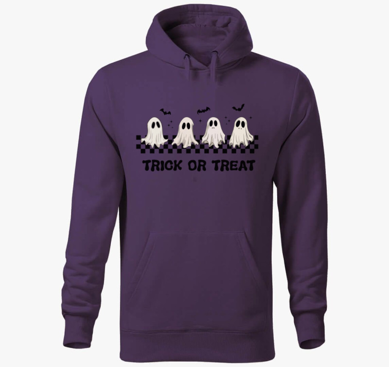 Trick or treat kapucnis pulóver — Lila
