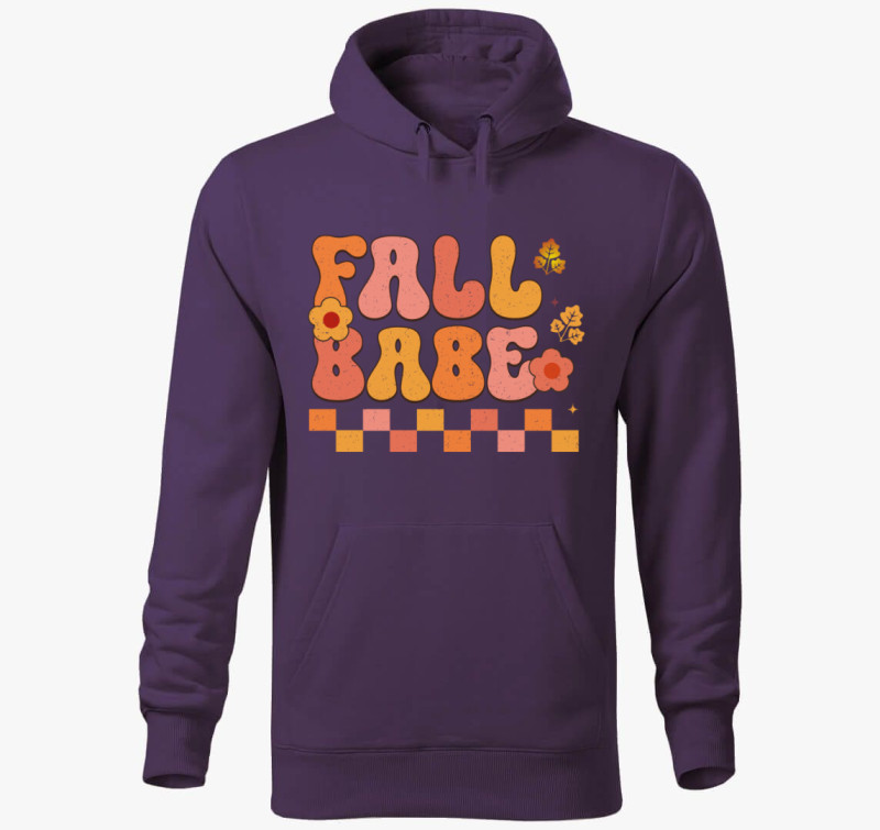 Fall babe kapucnis pulóver — Lila