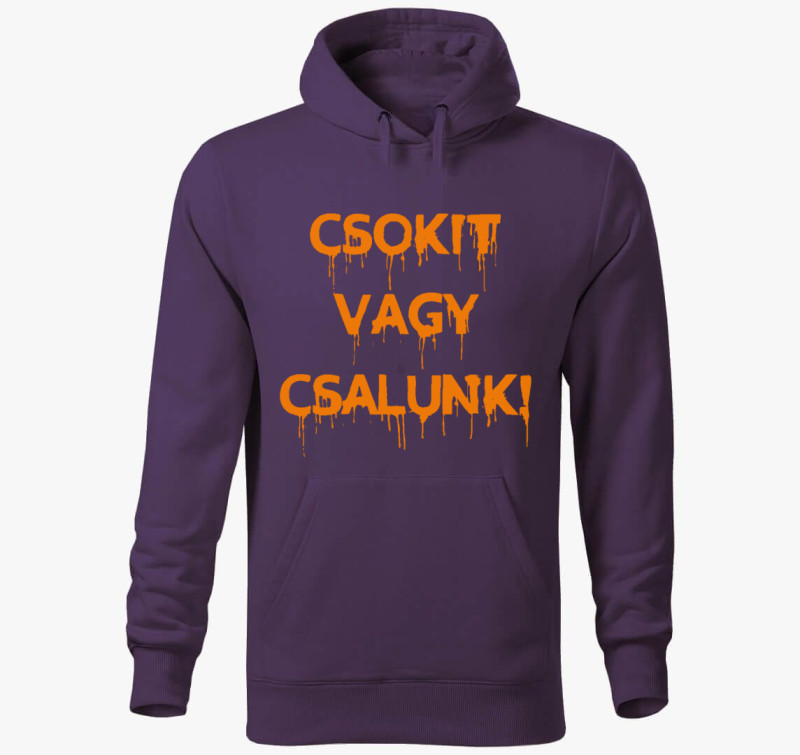 Csokitvagycsalunk kapucnis pulóver — Lila
