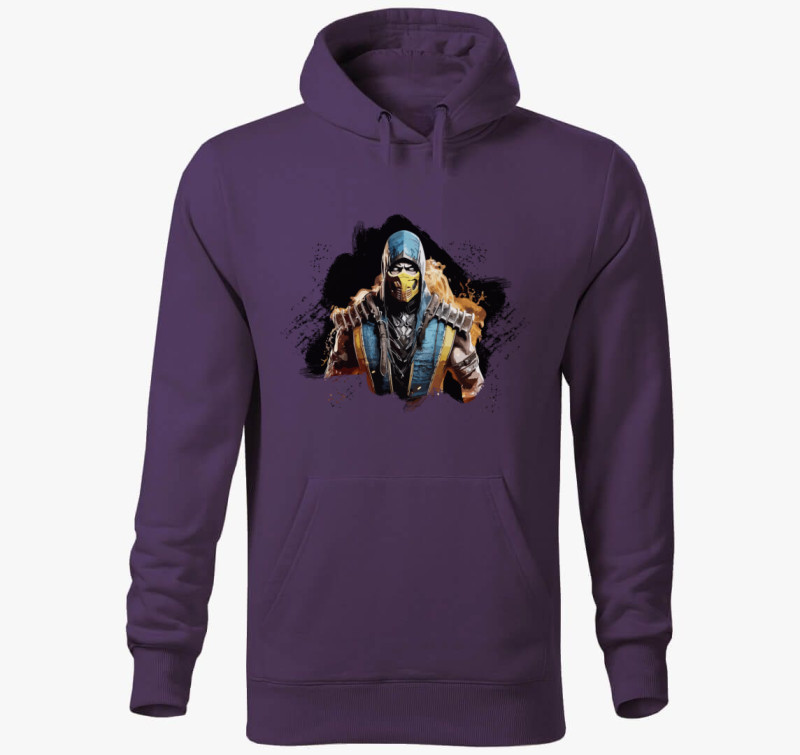 Mortal Kombat Scorpion avatar kapucnis pulóver — Lila
