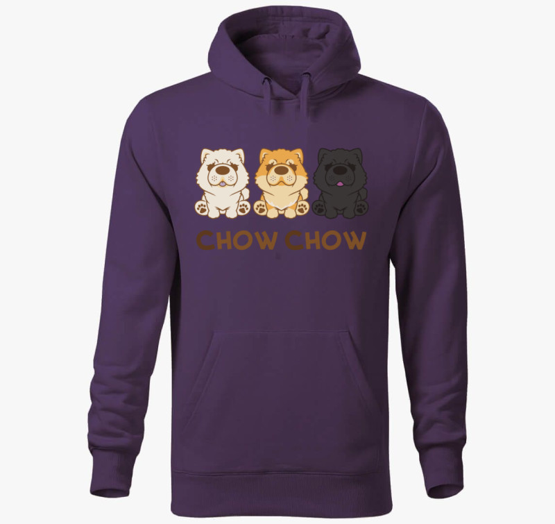 Chow Chow kapucnis pulóver — Lila