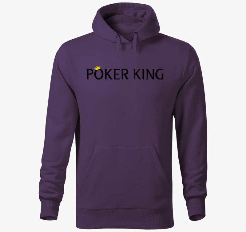 Poker king kapucnis pulóver — Lila