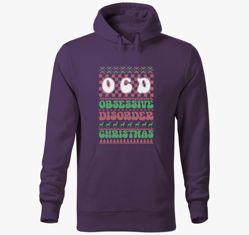 OCD xmas kapucnis pulóver — Lila