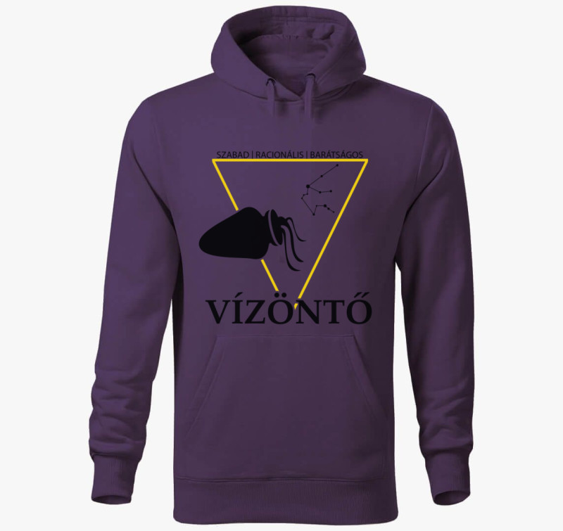 Horoszkóp VÍZÖNTŐ kapucnis pulóver — Lila