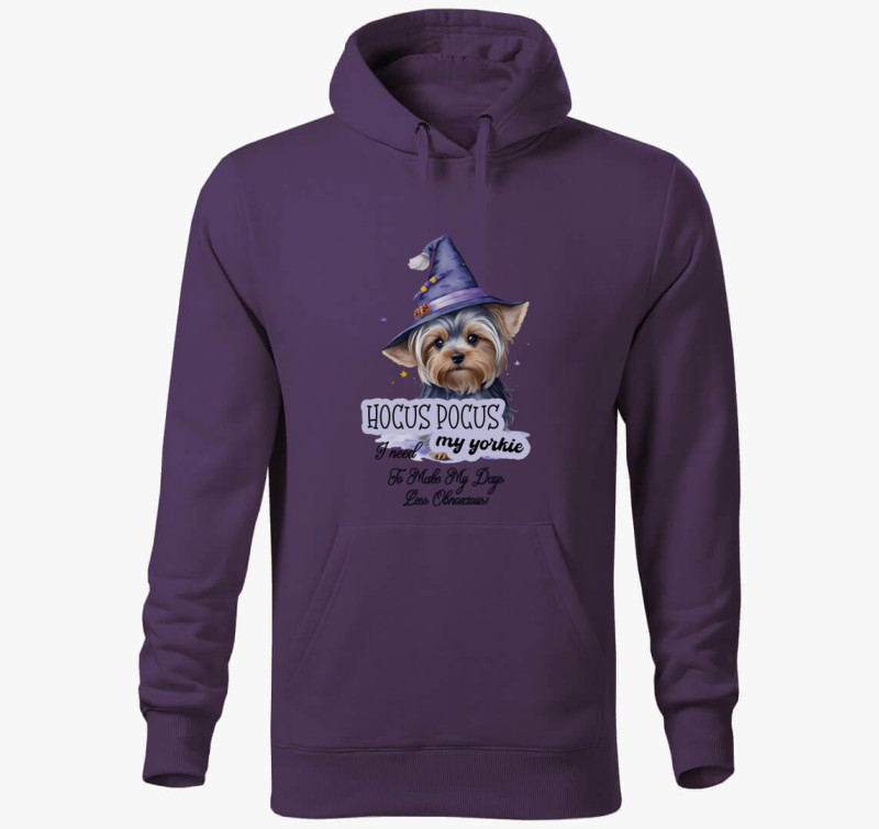 Yorki hocus kapucnis pulóver — Lila