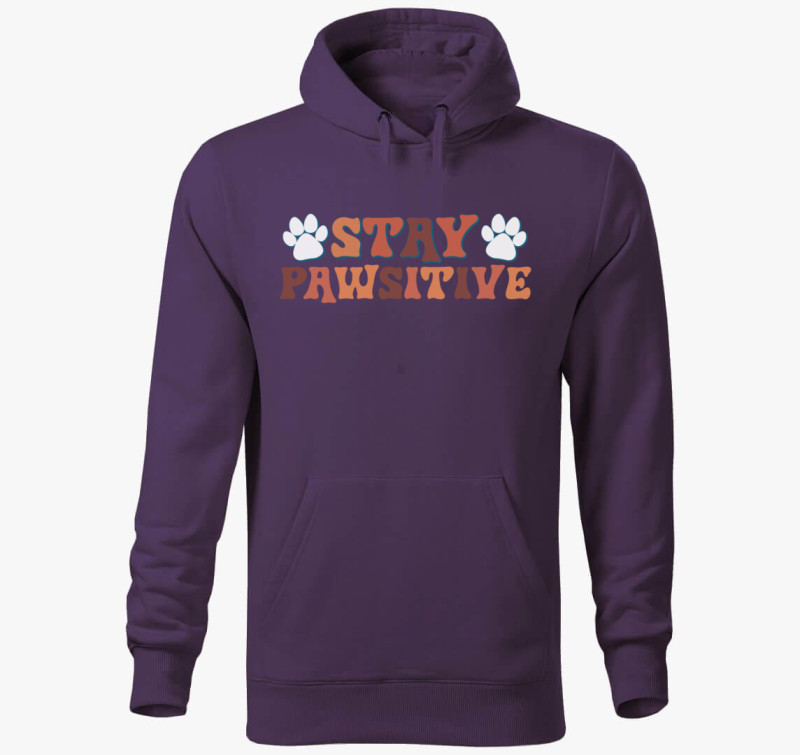 Pawsitive kapucnis pulóver — Lila