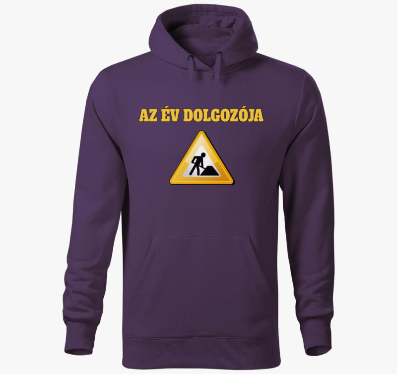 Az Év dolgozója kapucnis pulóver - Ideális a főnöknek, vagy alkalmazottaknak — Lila