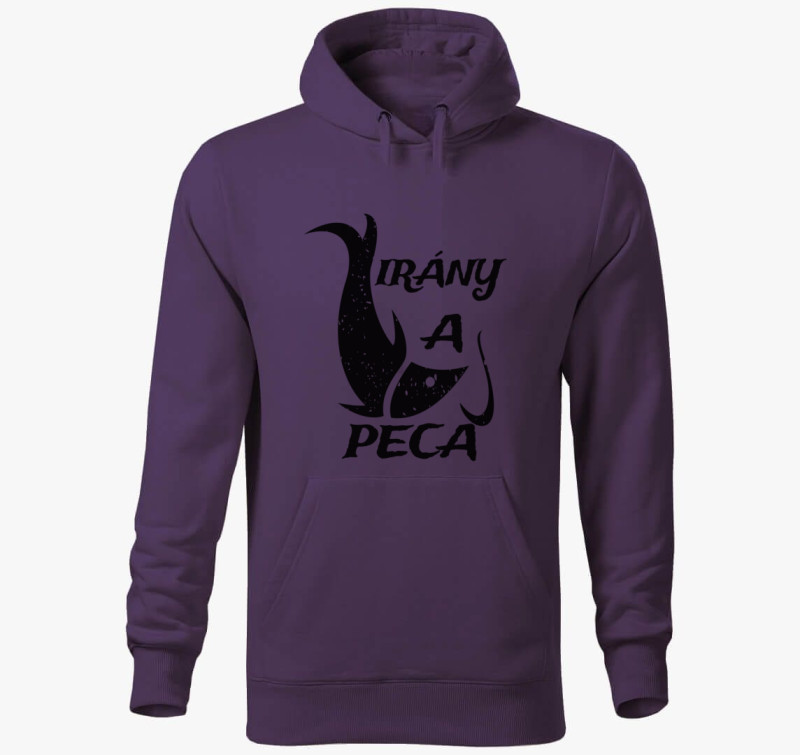 Irány a peca kapucnis pulóver — Lila