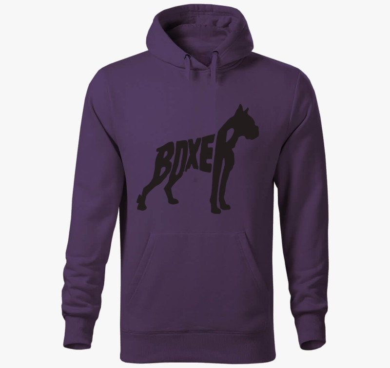 Boxer kapucnis pulóver — Lila