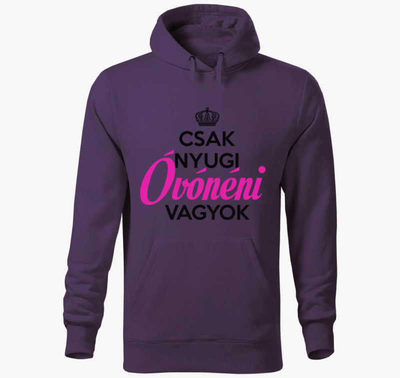 Csak nyugi, óvónéni vagyok - Óvónő kapucnis pulóver — Lila