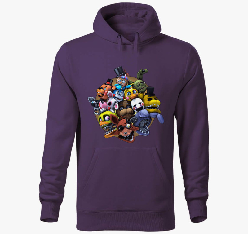 Five Nights at Freddy 3.0 kapucnis pulóver — Lila