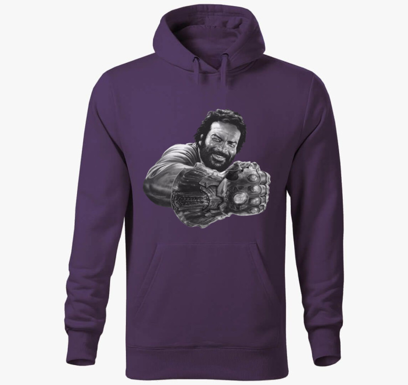 Bud Spencer Végtelen kesztyűs kapucnis pulóver — Lila