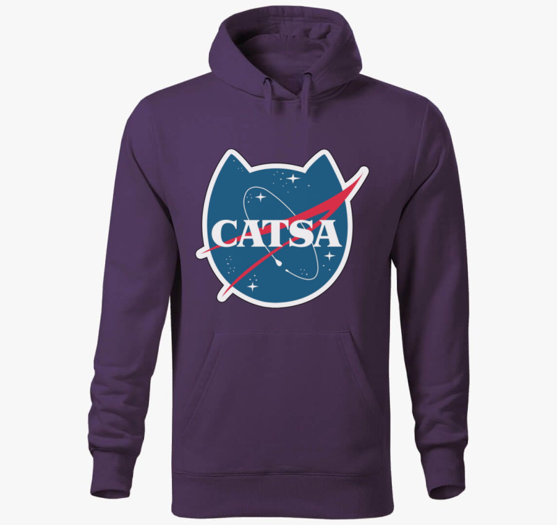 Cicás NASA kapucnis pulóver — Lila