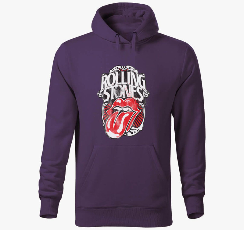 Rolling Stones kapucnis pulóver — Lila