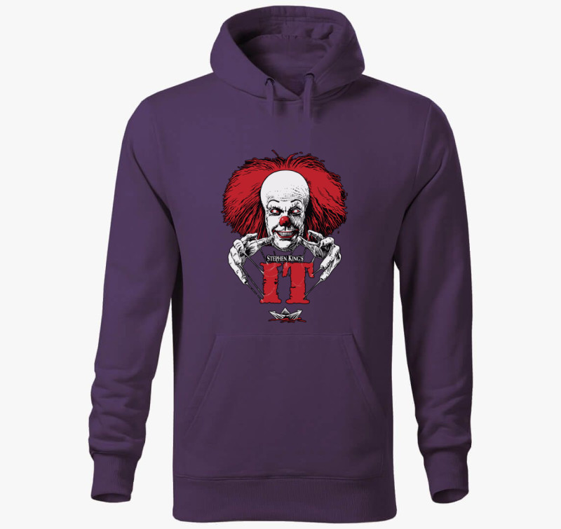 IT Pennywise kapucnis pulóver — Lila