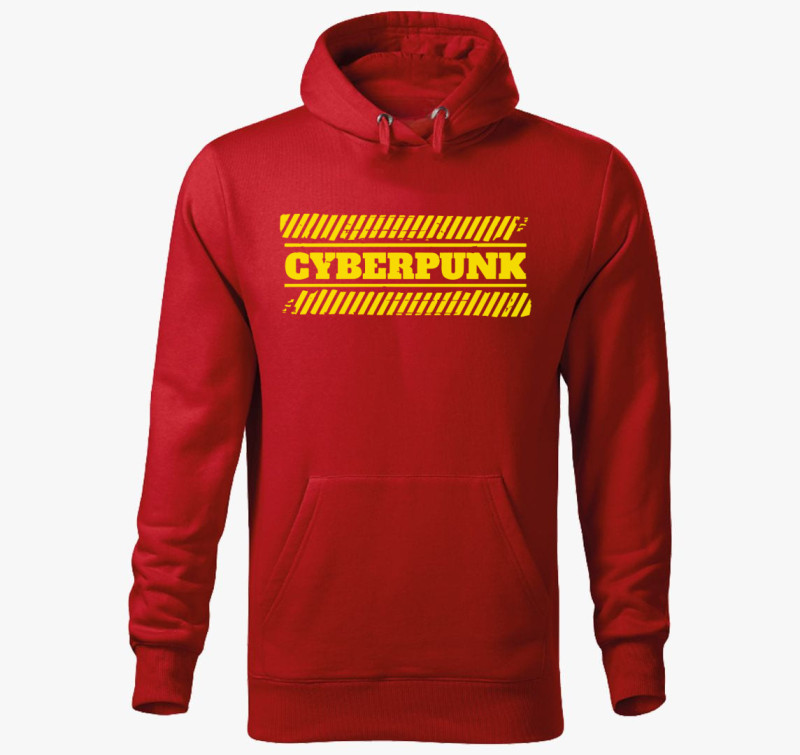 Cyberpunk minta kapucnis pulóver — Piros