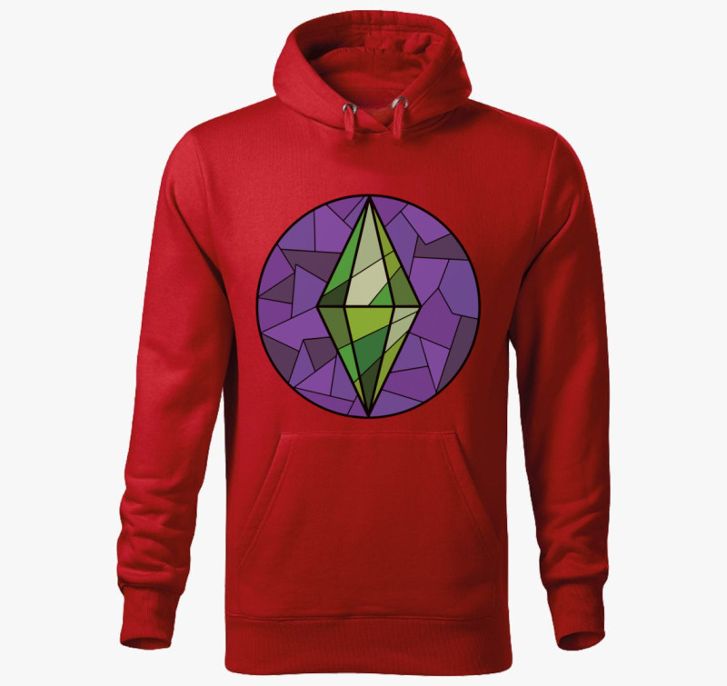 Sims logo kapucnis pulóver — Piros