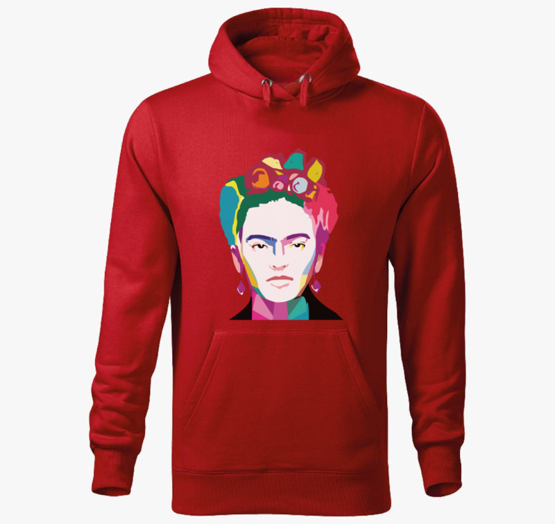 Frida portré kapucnis pulóver — Piros